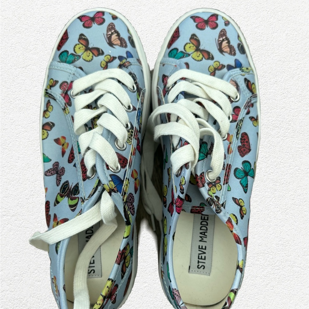 Steve Madden  Blue Butterfly Sneakers